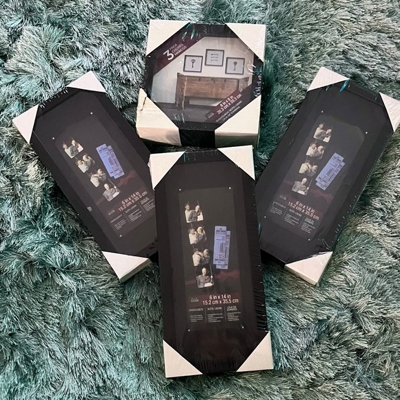 Accents New 8x8 Pack Of 3 Shadow Box Frames Black Wall Art Decor